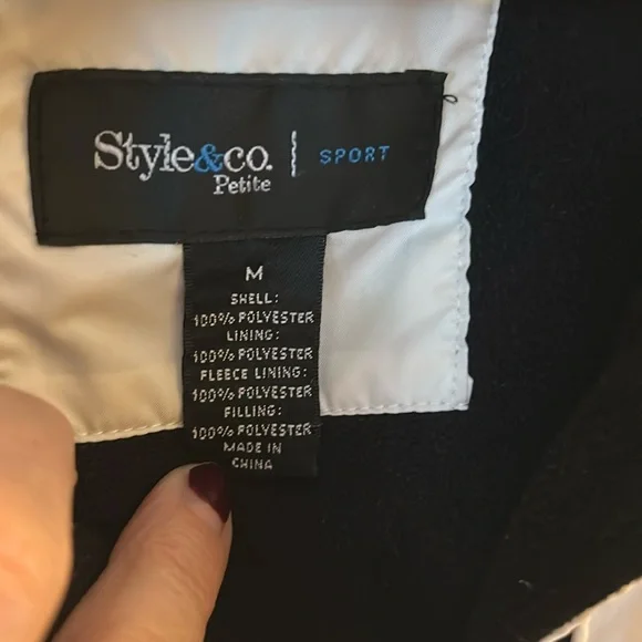 Style & Co. Sport Petite Women’s Medium Cold Weather Jacket with Hood 🍁 ❄️ - Picture 7 of 14
